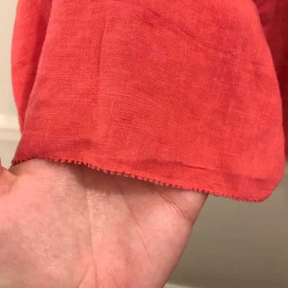 Eileen Fisher Linen Button Down Shirt 1X pink - Picture 6 of 10